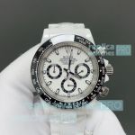 AAA Copy Rolex Cosmo Daytona White Ceramic 43mm Quartz Chronograph Watch 